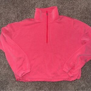 Lululemon softstreme half zip 10 glazed pink